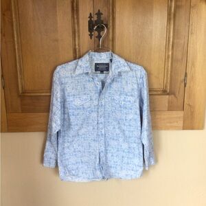 Panhandle Rough Stock Blue pearl snap western Shirt